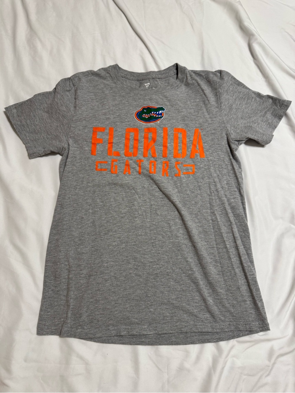 Fanatics Gray Florida Gators Short Sleeve Tee with Orange Print